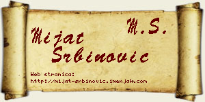 Mijat Srbinović vizit kartica